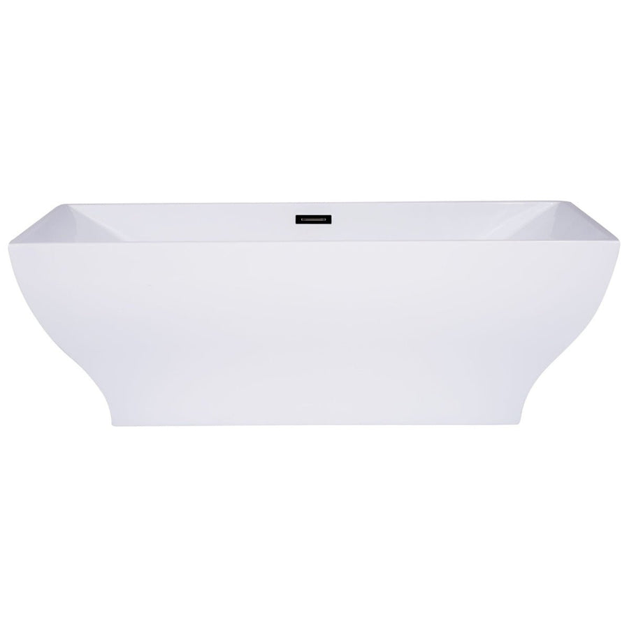 ALFI brand AB8840 67 Inch White Rectangular Acrylic Bathtub
