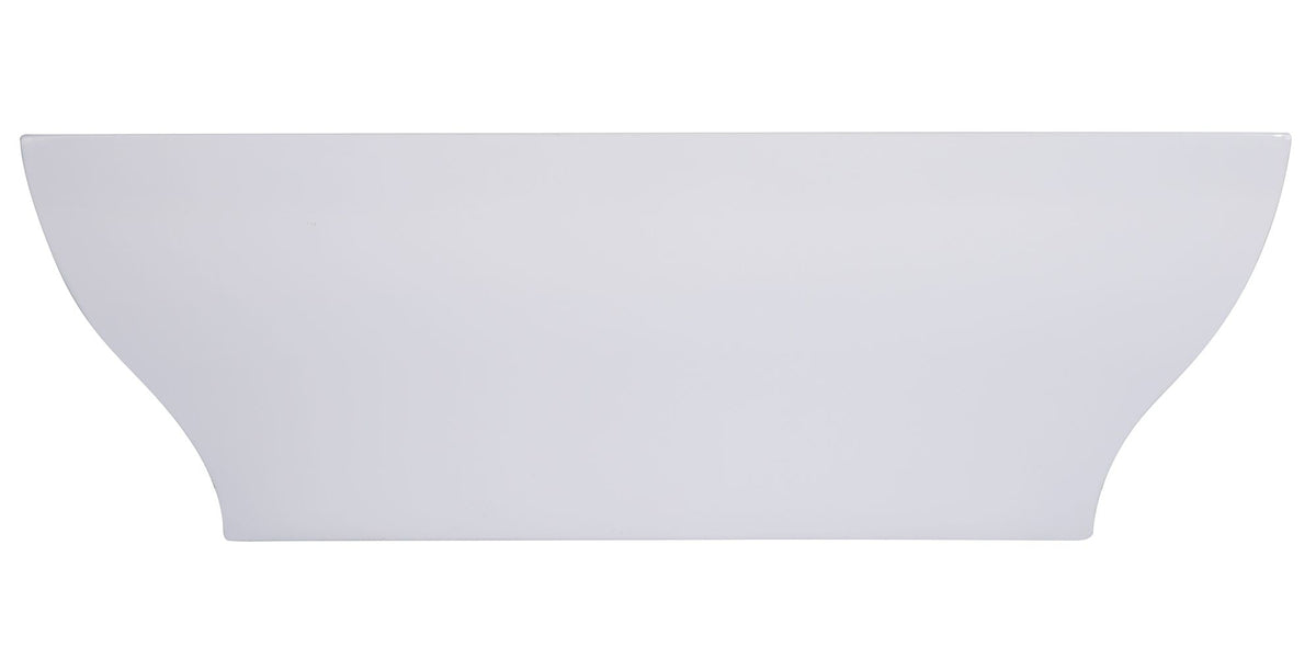 ALFI brand AB8840 67 Inch White Rectangular Acrylic Free Standing Soaking Bathtub - Elite Vitality