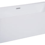 ALFI brand AB8859 67 Inch White Rectangular Acrylic Free Standing Soaking Bathtub - Elite Vitality