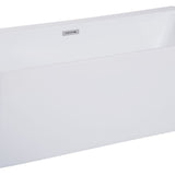 ALFI brand AB8859 67 Inch White Rectangular Acrylic Free Standing Soaking Bathtub - Elite Vitality