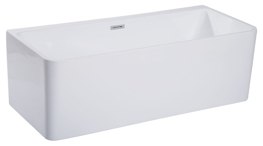 ALFI brand AB8859 67 Inch White Rectangular Acrylic Bathtub