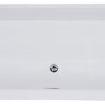 ALFI brand AB8859 67 Inch White Rectangular Acrylic Free Standing Soaking Bathtub - Elite Vitality