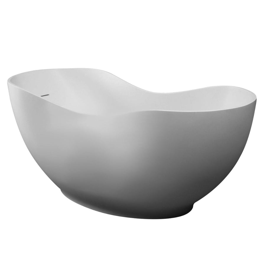 ALFI brand AB9949 66" White Smooth Resin Bathtub