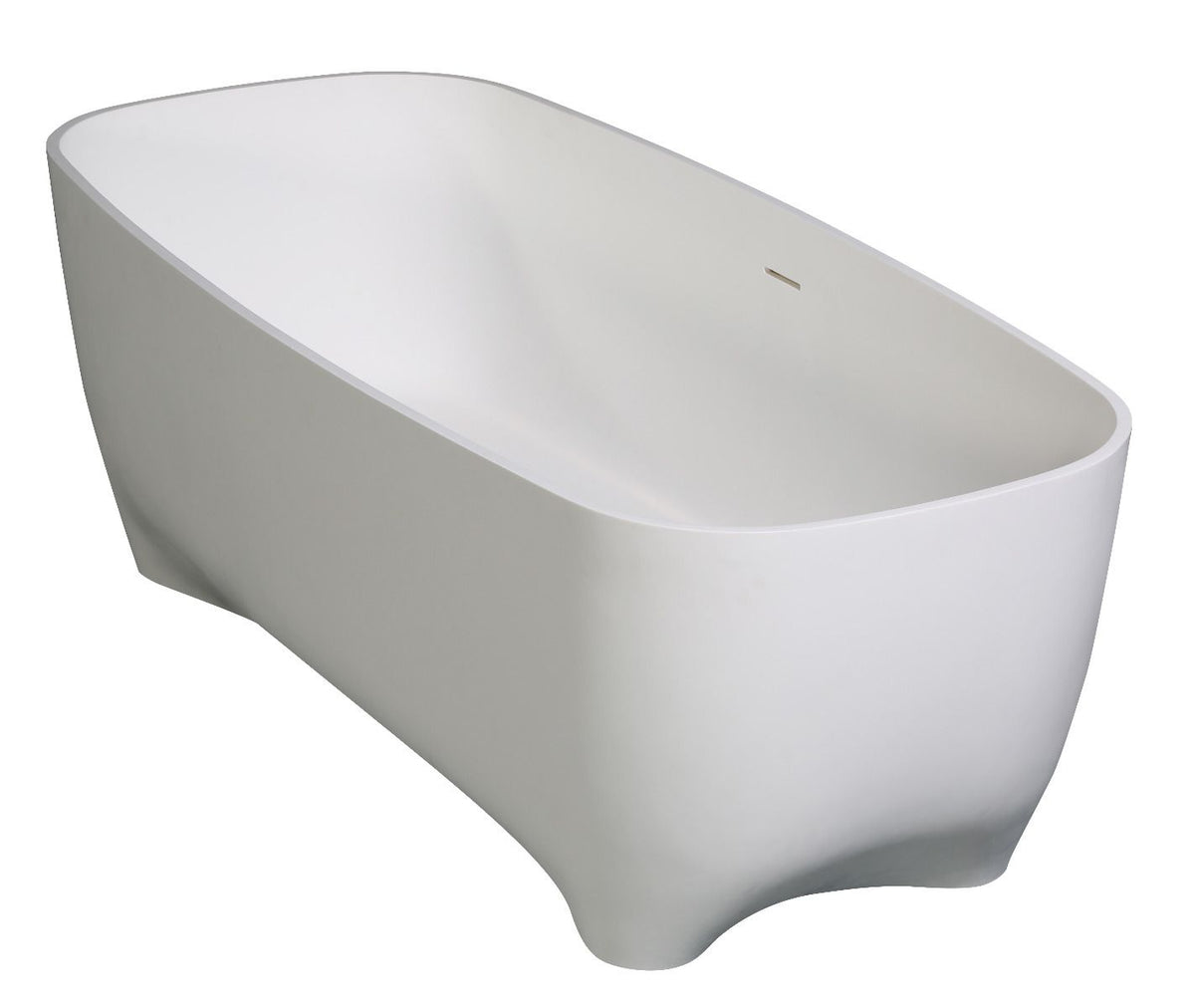 ALFI brand AB9980 67" White Matte Solid Surface Resin Bathtub - Elite Vitality