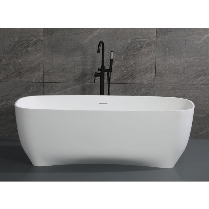 ALFI brand AB9980 67" White Matte Solid Surface Resin Bathtub - Elite Vitality