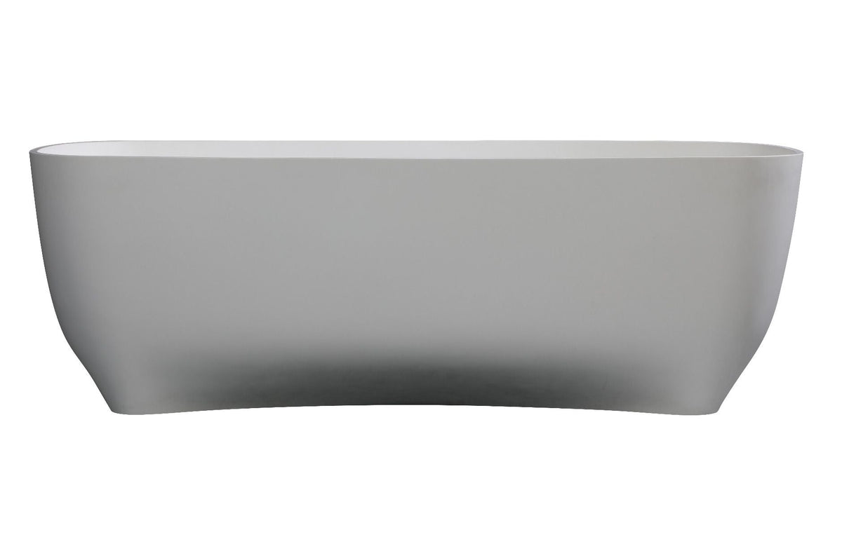 ALFI brand AB9980 67" White Matte Solid Surface Resin Bathtub - Elite Vitality