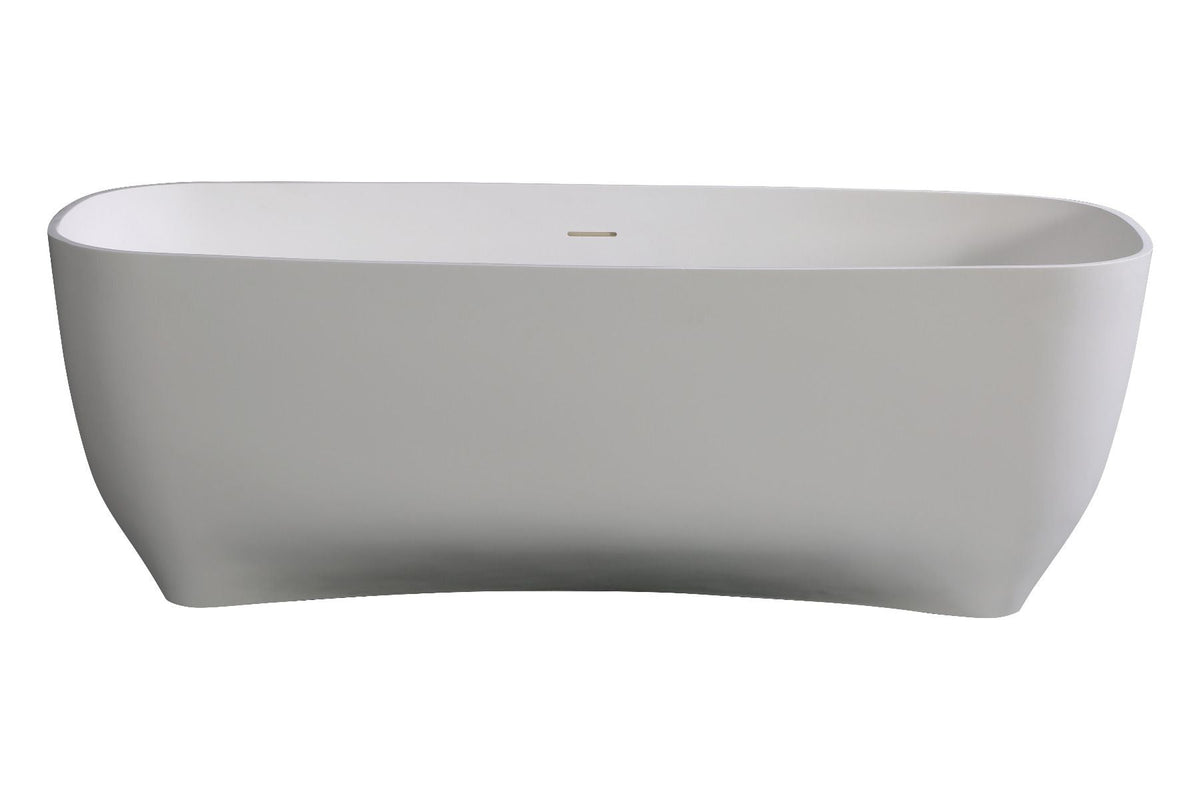 ALFI brand AB9980 67" White Matte Solid Surface Resin Bathtub - Elite Vitality