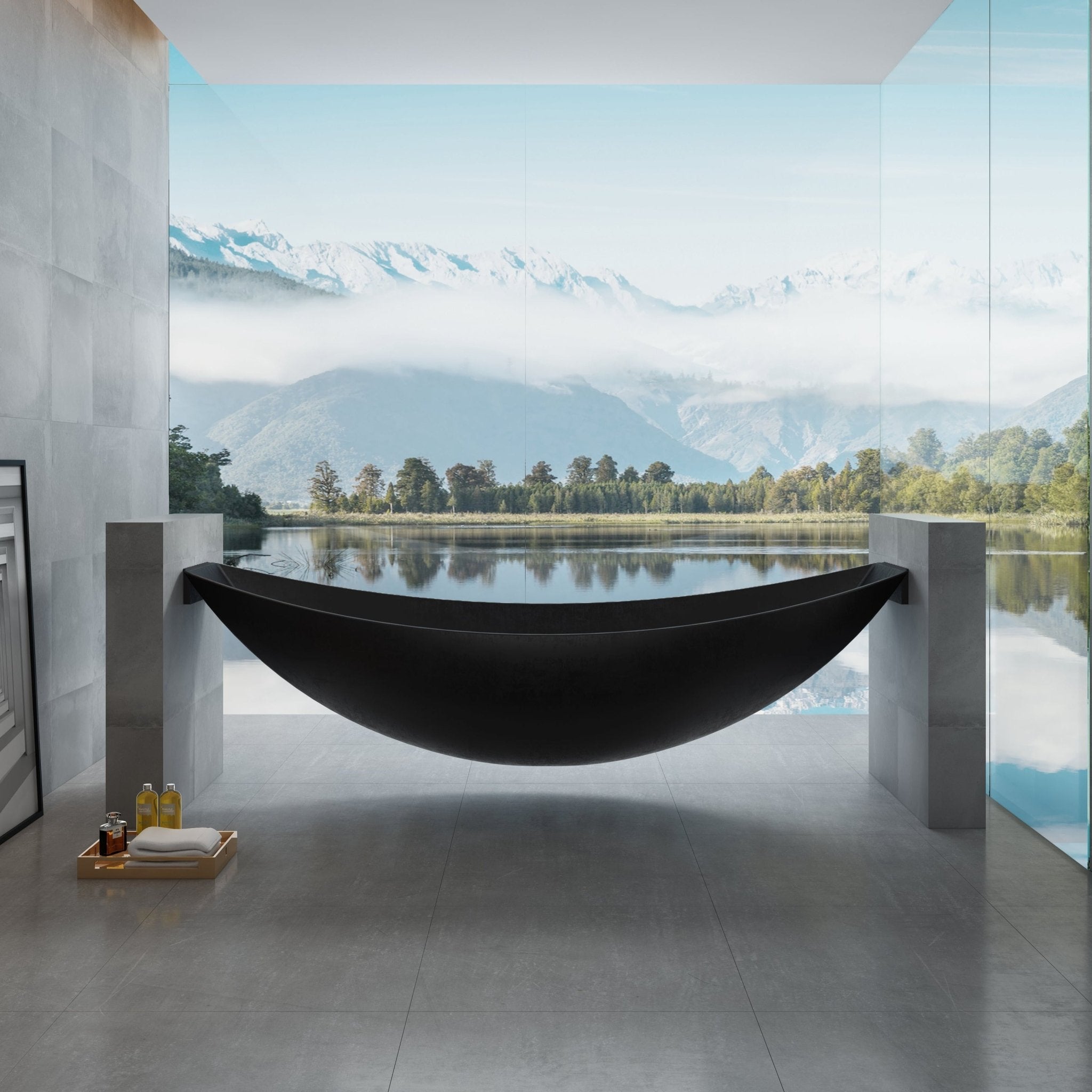 ALFI brand Hammock Tub Acrylic Black - Elite Vitality