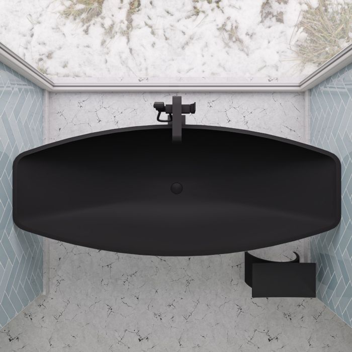 ALFI brand HammockTub1 79" Acrylic Suspended Wall Mounted Hammock Bathtub - Elite Vitality