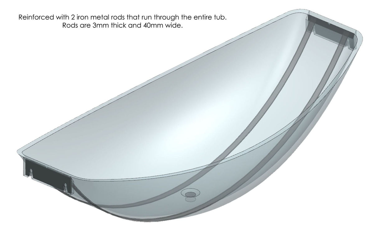 ALFI brand HammockTub1 79" Acrylic Suspended Wall Mounted Hammock Bathtub - Elite Vitality