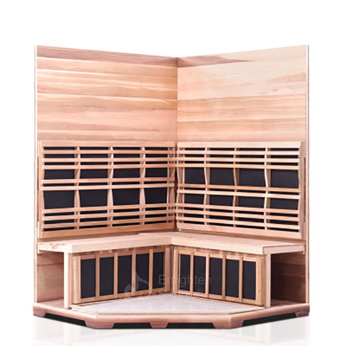 Enlighten Sauna Diamond 4 Corner Infrared/Traditional Sauna - Elite Vitality