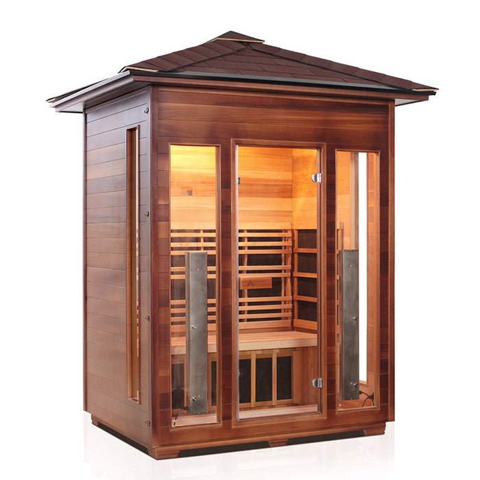 Enlighten Sauna Rustic 3 Full Spectrum Infrared Sauna - Elite Vitality