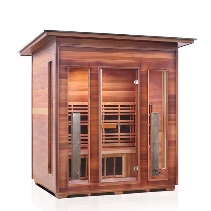 Enlighten Sauna Rustic 3 Full Spectrum Infrared Sauna - Elite Vitality