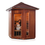 Enlighten Sauna Rustic 4 Corner Full Spectrum Infrared Sauna - Elite Vitality