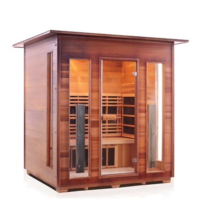 Enlighten Sauna Rustic 4 Full Spectrum Infrared Sauna - Elite Vitality