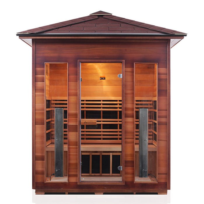 Enlighten Sauna Rustic 4 Full Spectrum Infrared Sauna - Elite Vitality