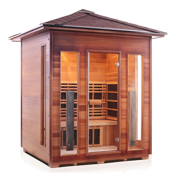 Enlighten Sauna Rustic 4 Full Spectrum Infrared Sauna - Elite Vitality