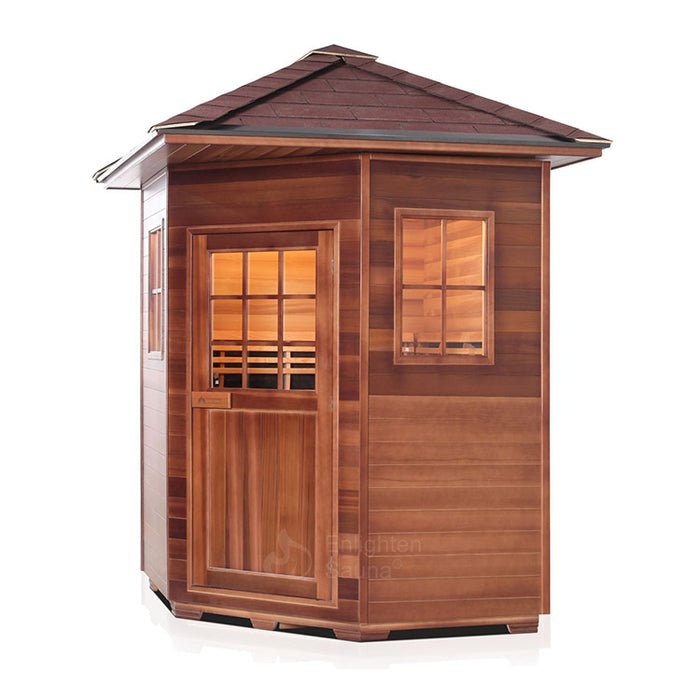 Enlighten Sauna Sierra 4 Corner Full Spectrum Infrared Sauna - Elite Vitality