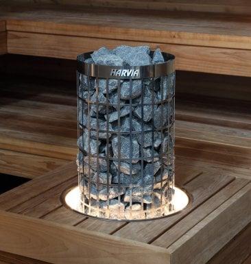 Harvia HPCU7L - Embedding Flange w/ LED-Lighting for Cilindro Half 11kW - Elite Vitality
