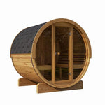 SaunaLife Model E7G Sauna Barrel Glass Front - Elite Vitality