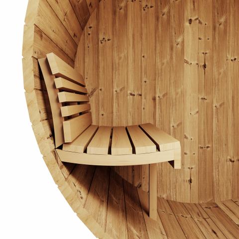 SaunaLife Model E7G Sauna Barrel Glass Front - Elite Vitality