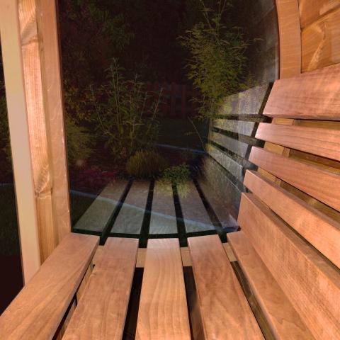 SaunaLife Model E8G Sauna Barrel Glass Front - Elite Vitality