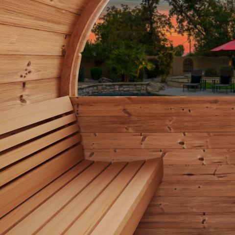 SaunaLife Model E8W Sauna Barrel-Window - Elite Vitality