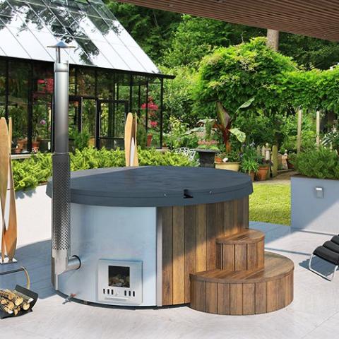 SaunaLife Model S4N Wood-Fired Hot Tub - Elite Vitality