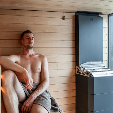 Saunum AIR 10 Sauna Heater - Black - Elite Vitality