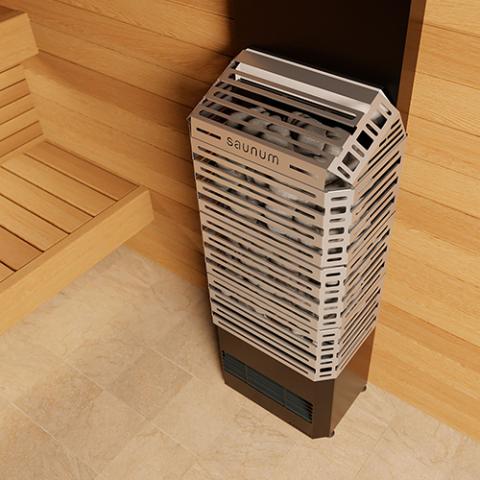 Saunum AIR 5 Sauna Heater - Stainless - Elite Vitality