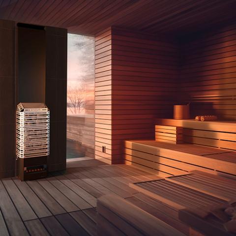 Saunum AIR 5 Sauna Heater - Stainless - Elite Vitality