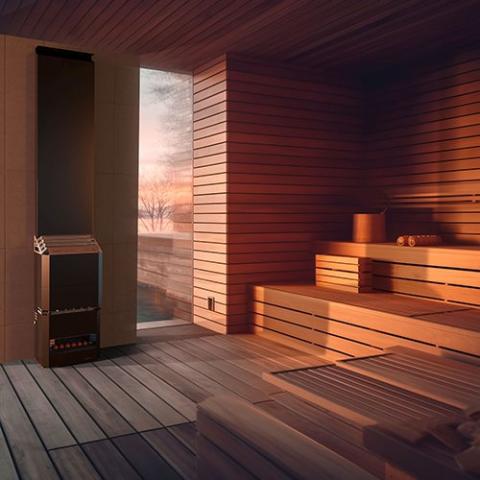 Saunum AIR 7 Sauna Heater - Black - Elite Vitality